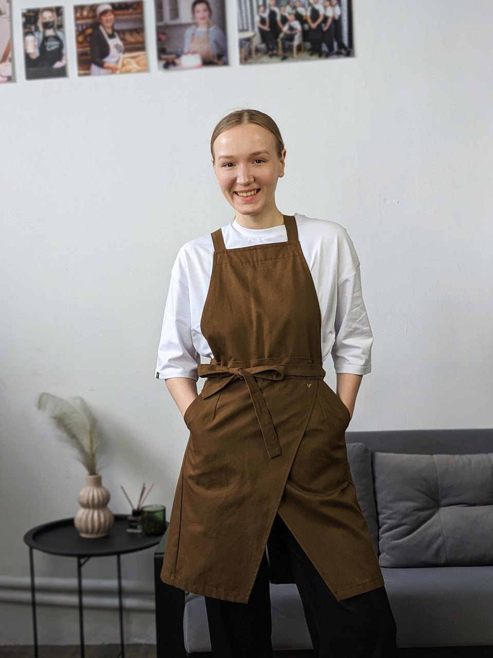 Apron Cappuccino Canvas Brown - VSETEX