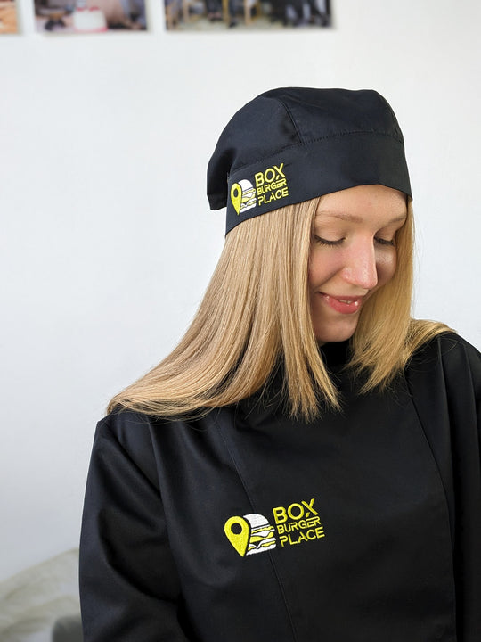 Chef's bandana with your logo Black | Kerchief