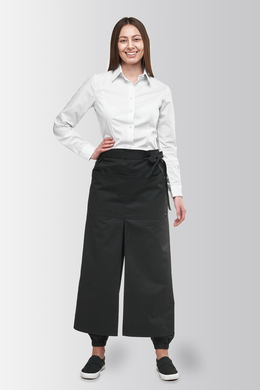 Long Waist Apron β Black