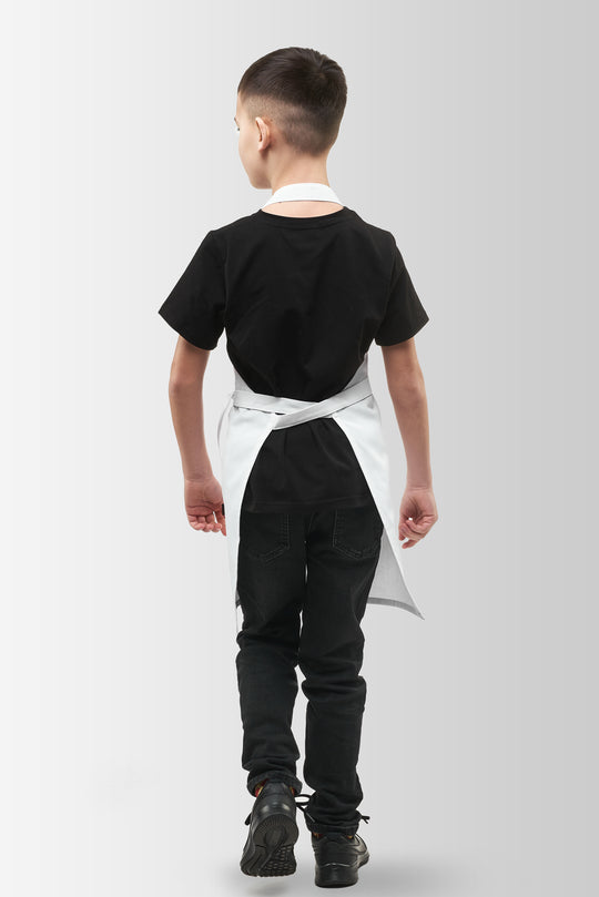 Latte Junior Apron + Toque Set 7-12 Years – White