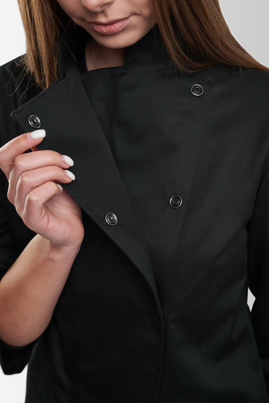 Rio Women’s Chef Coat – Black