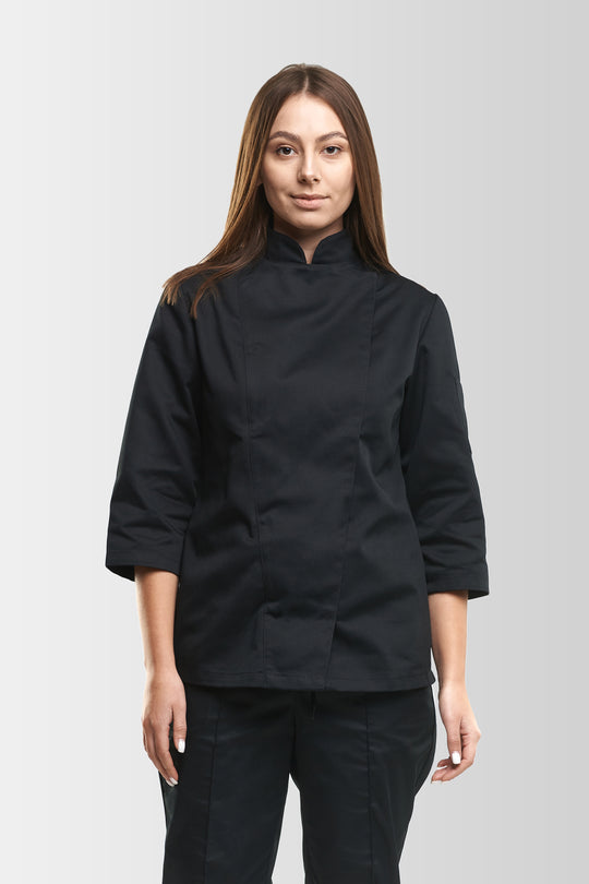 Rio Women’s Chef Coat – Black