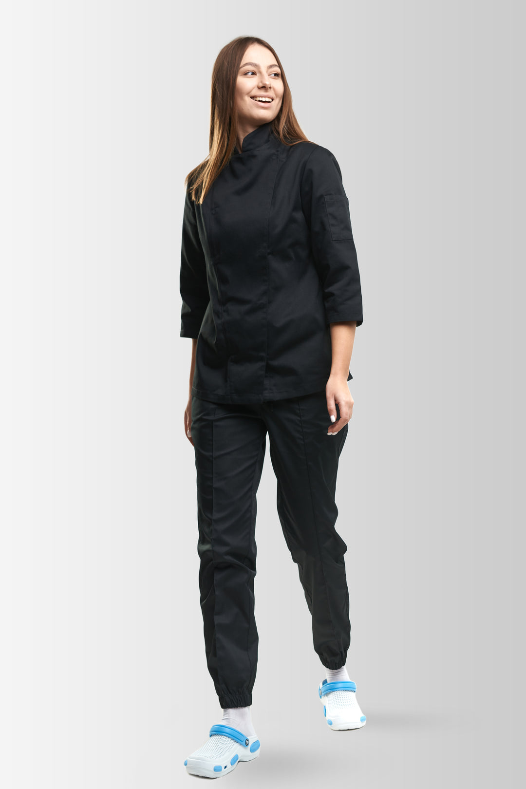 Rio Women’s Chef Coat – Black