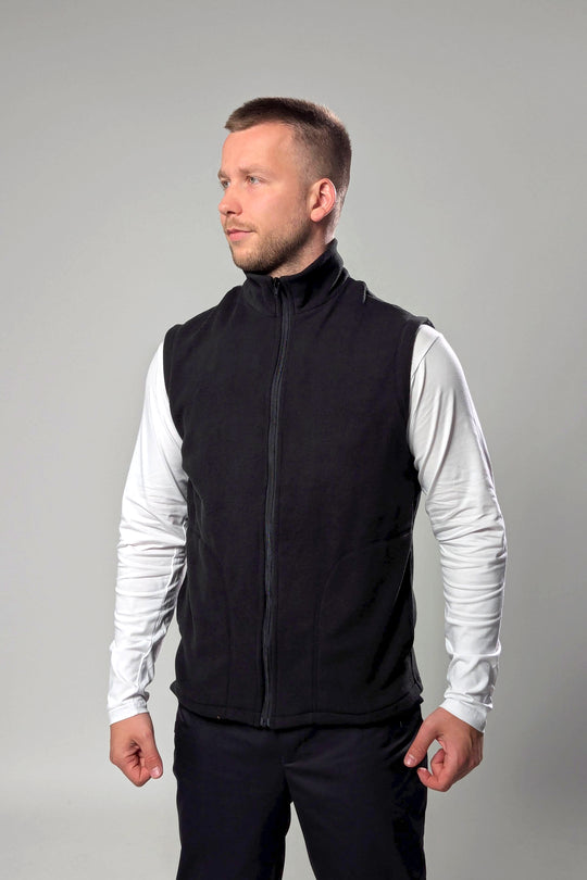 Fleece Men’s Vest – Black