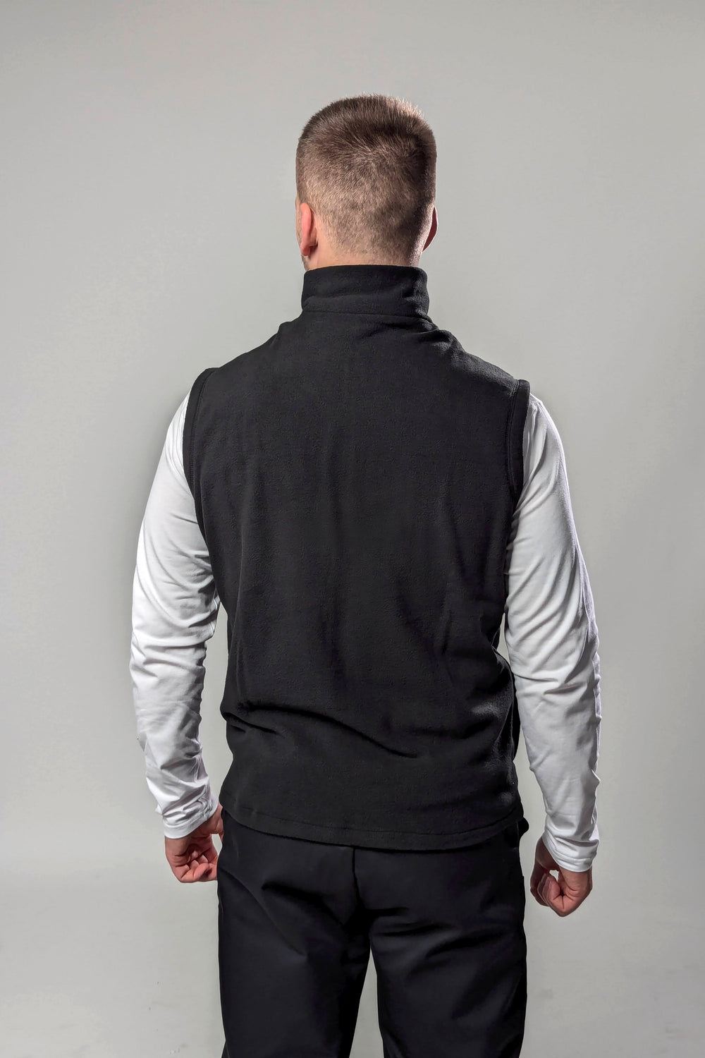 Fleece Men’s Vest – Black