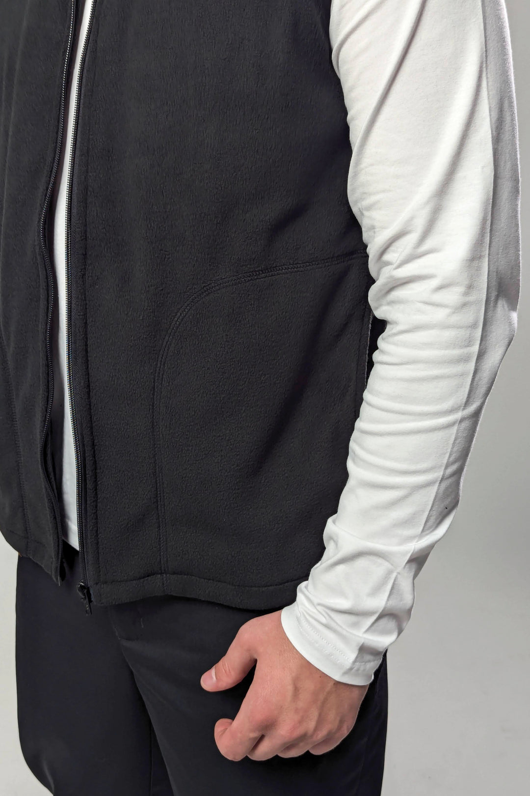 Fleece Men’s Vest – Black