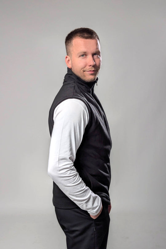 Fleece Men’s Vest – Black