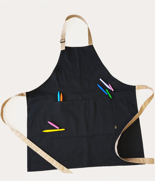 Latte Junior Apron 7-12 Years – Black with Beige