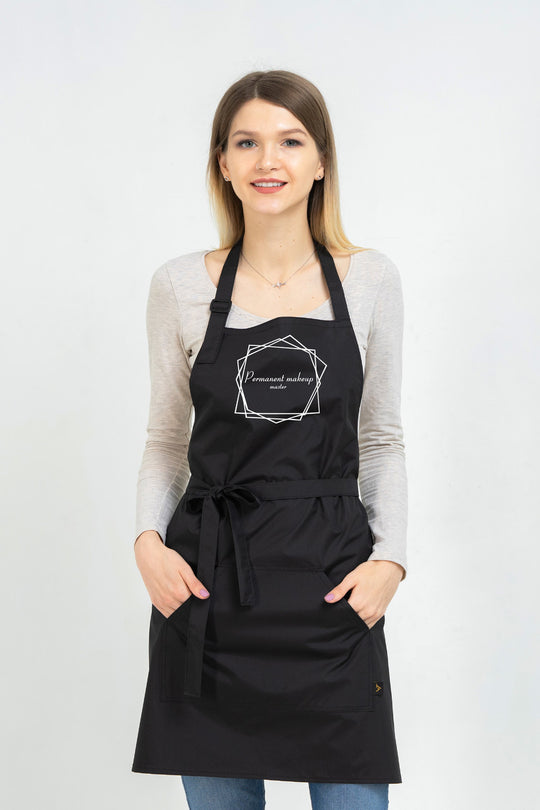 Solar water-repellent apron with ready-made logo | Printing | Embroidery | Apron for a beauty artist