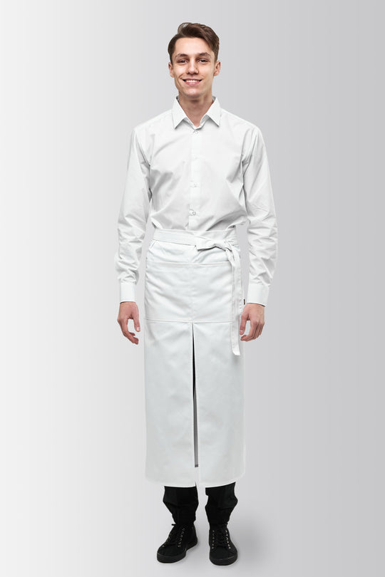 Long Waist Apron – White