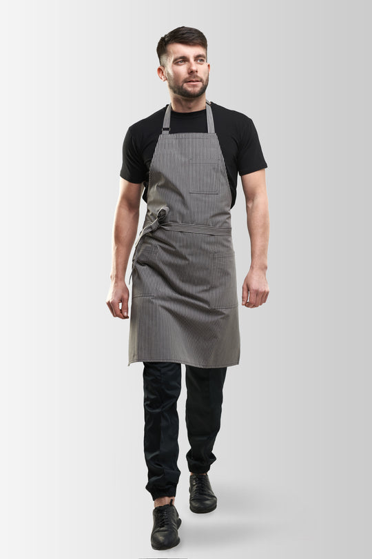 Fredo Apron – Striped Grey