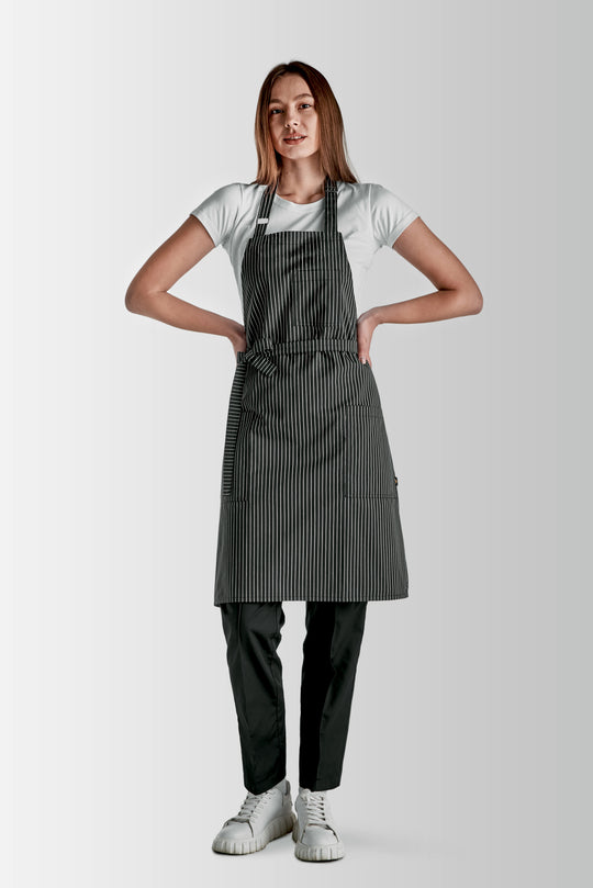 Fredo Apron – Striped Black