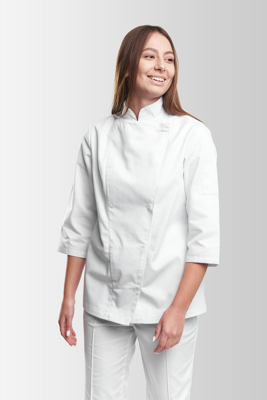 Rio 235-1 Women’s Chef Coat – White