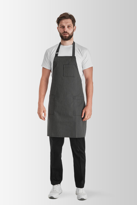 Fredo Apron – Striped Black