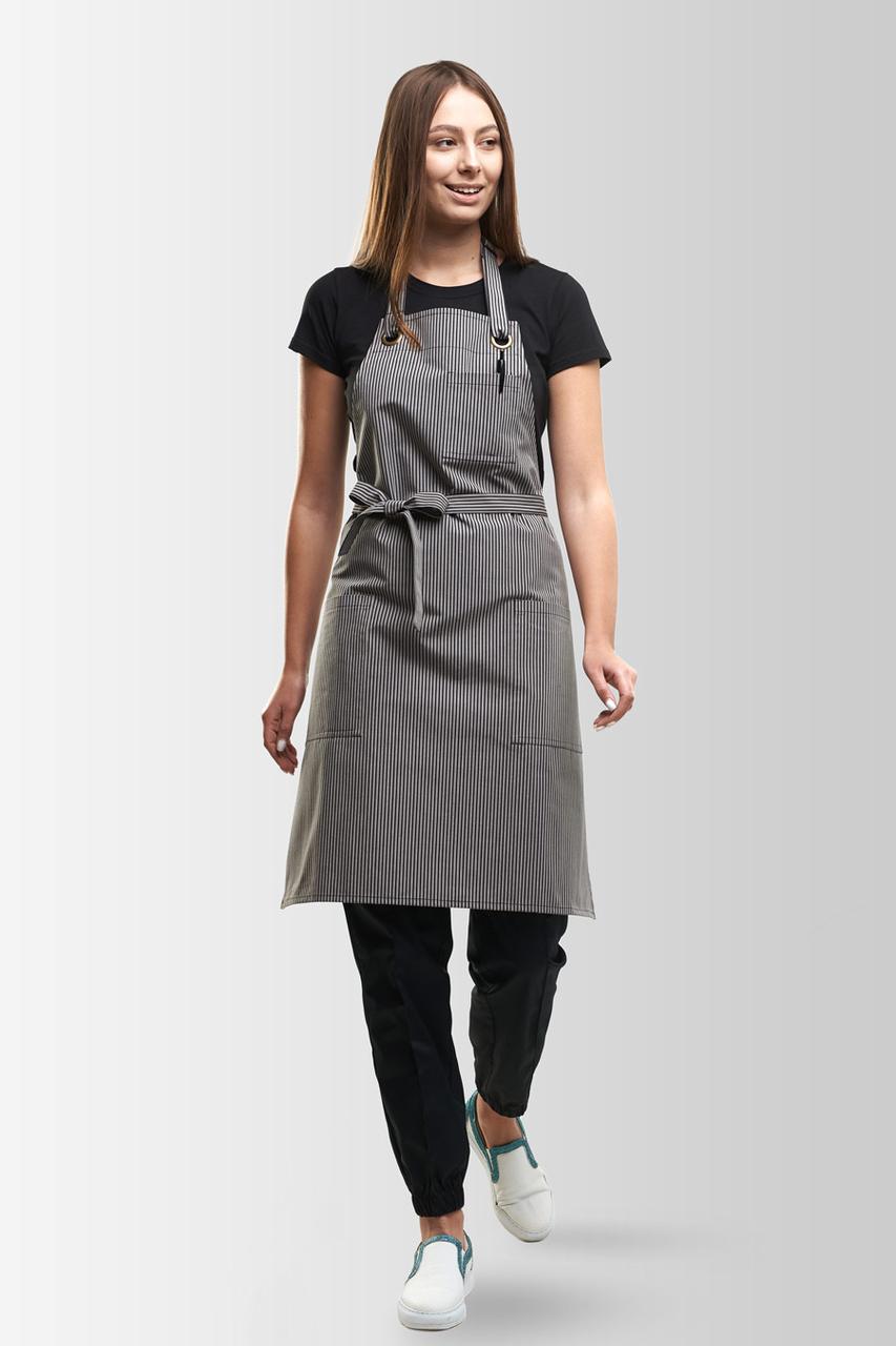 Fredo Apron – Striped Grey