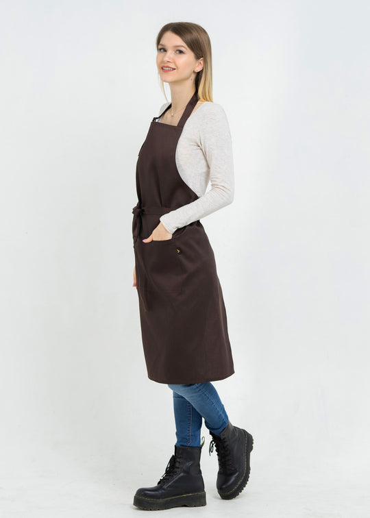 Latte Apron – Long Brown