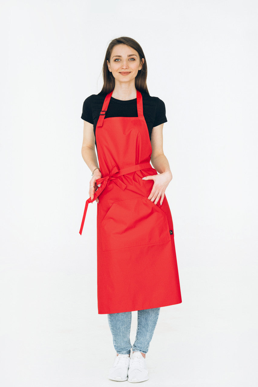 Solar Water-Repellent Apron – Long Red