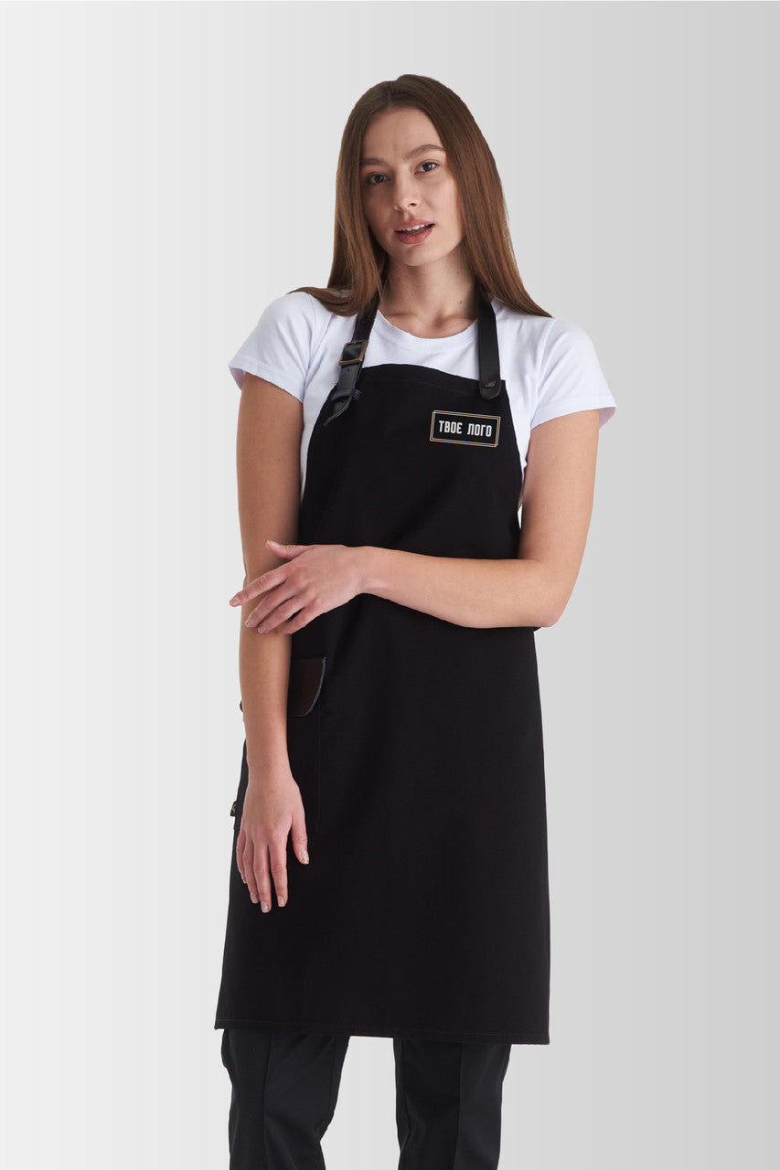 Apron with logo up to 10 cm Jackson Canvas Black | Embroidery | Printing