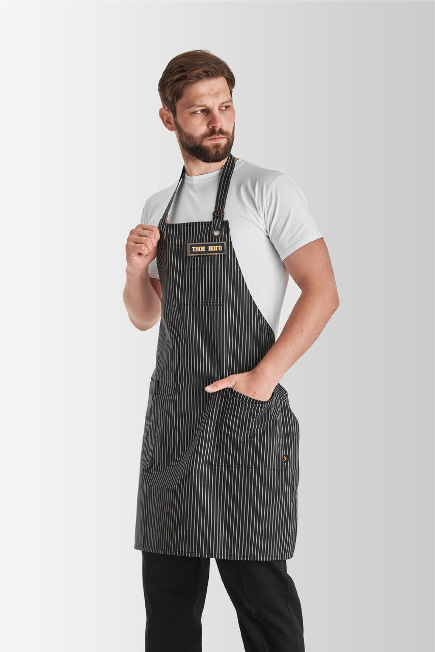 Apron Fredo Black with embroidery | C logo up to 10 cm | Print logo