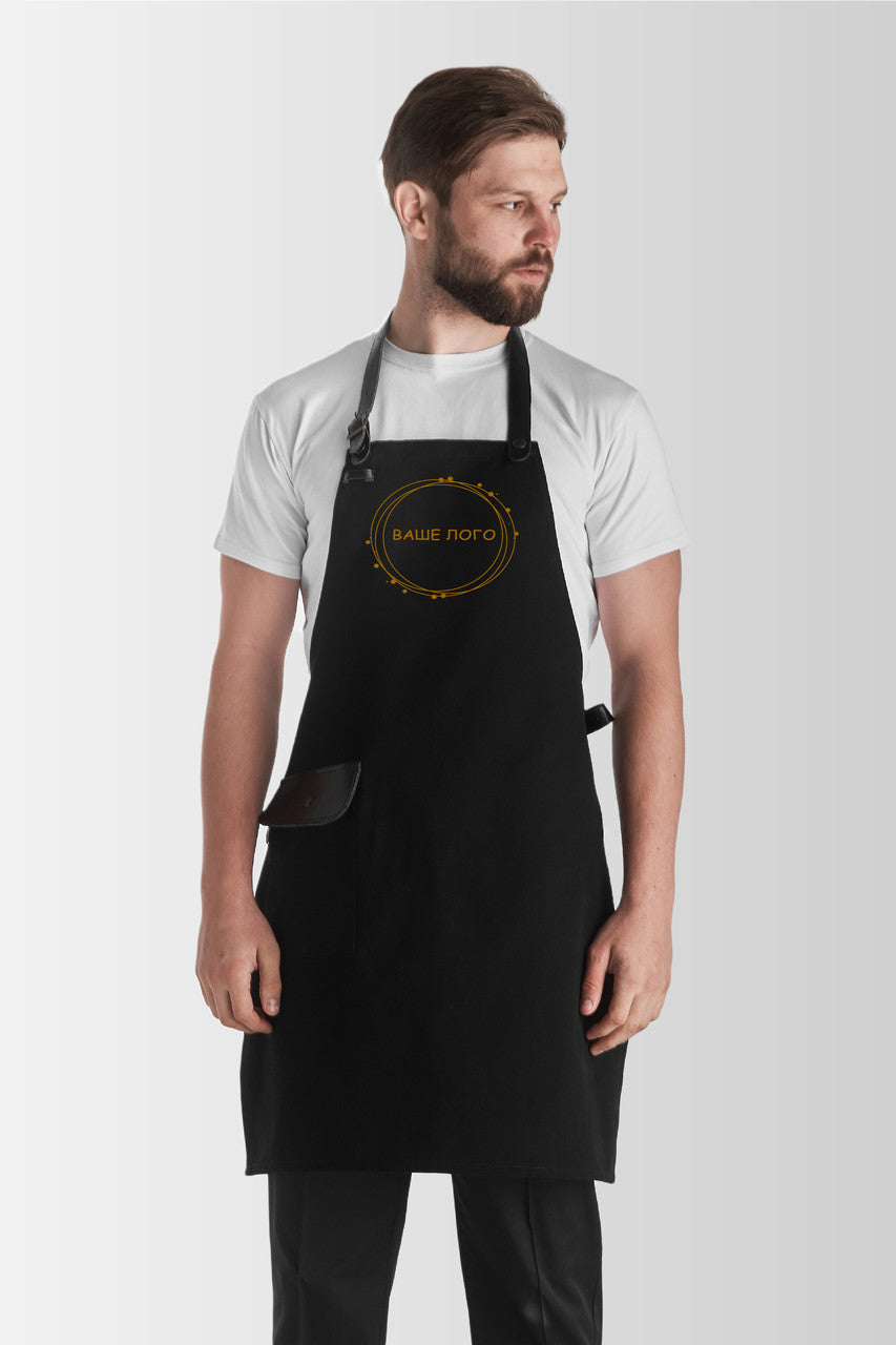 Apron with logo up to 25 cm Jackson Canvas Black | Printing | Apron with logo embroidery