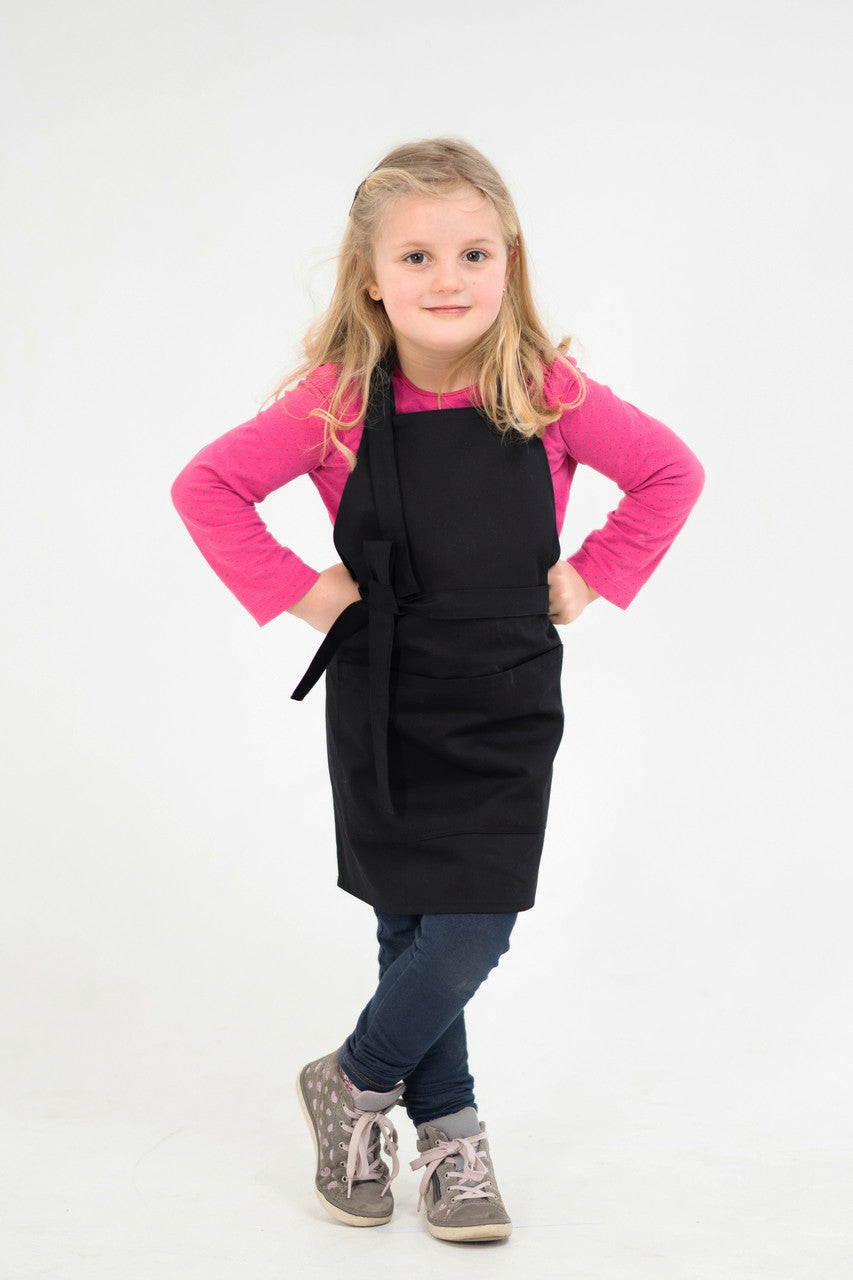 Children's apron Latte Kids 5-7 years Black