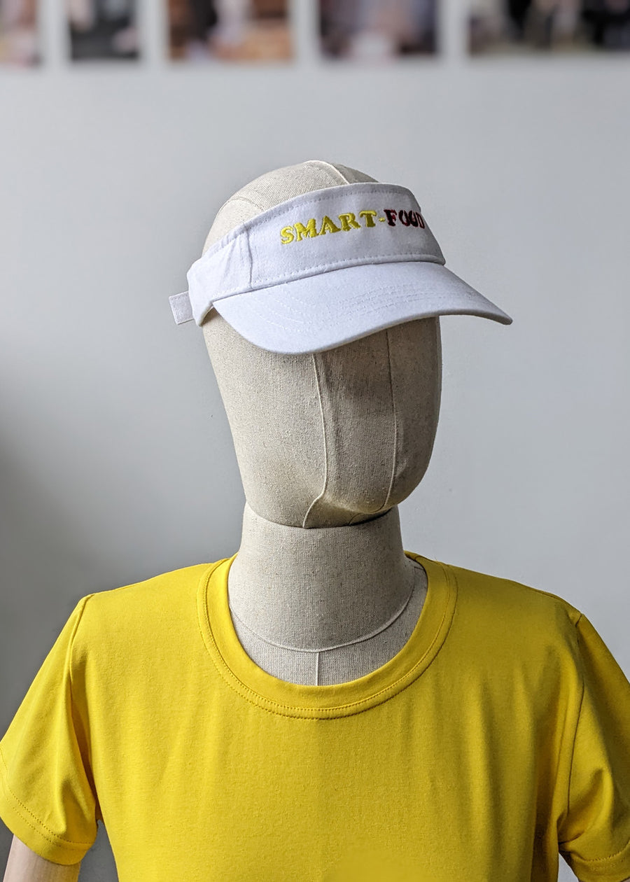 Visor Cap with Logo – White