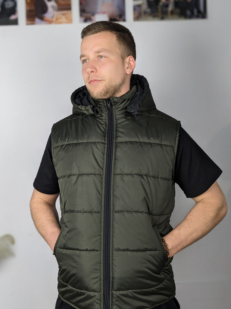 【Sobaq】PR Gorp Chrome hood Vest Chrome Hearts Silver Button Black Vest With Detachable Hood