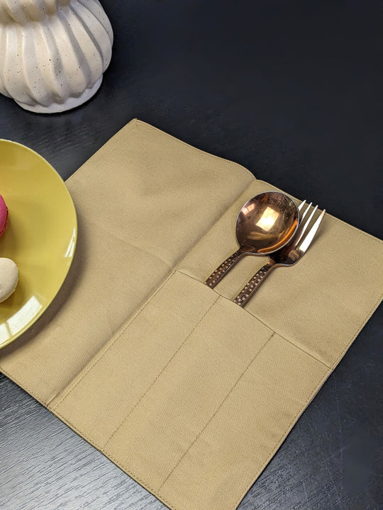 Cover for cutlery K1 Twill Beige