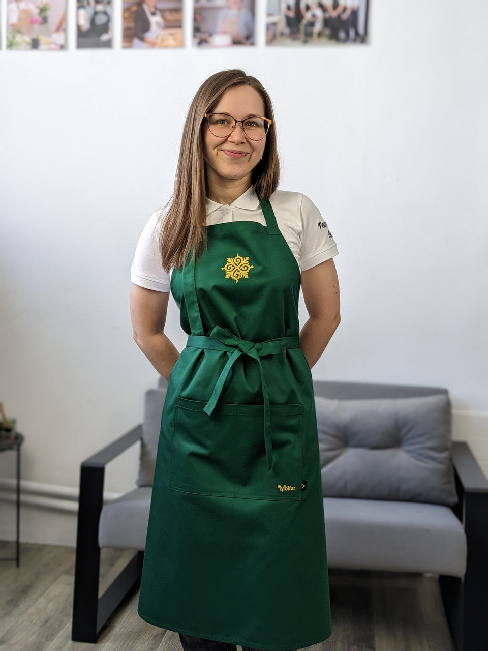 Latte apron with logo branding 10 cm | Printing | Embroidery