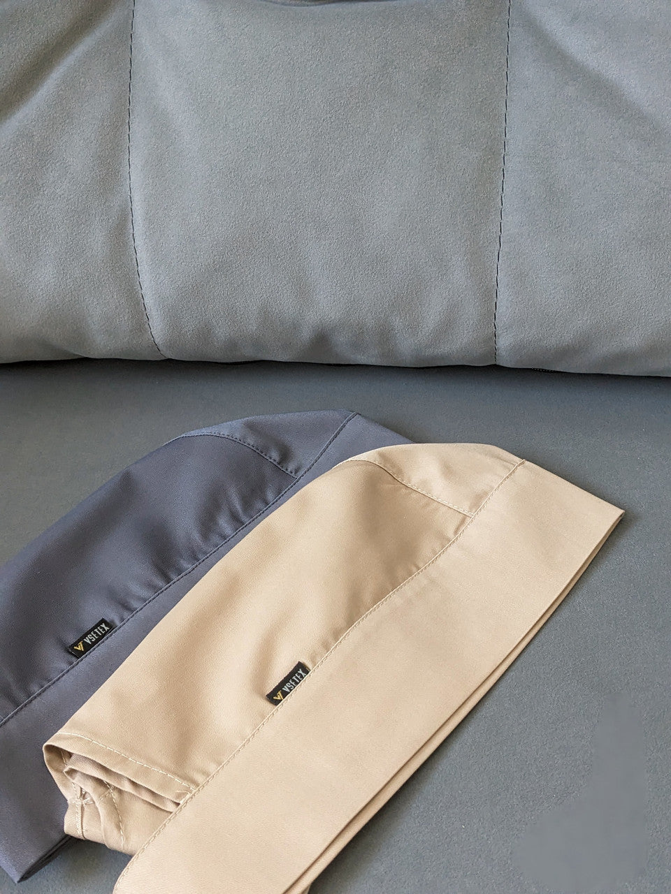 Chef's bandana with embroidered logo Beige | Kerchief