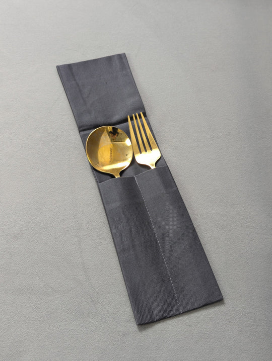 Envelope cover for cutlery K3 Twill Dark gray