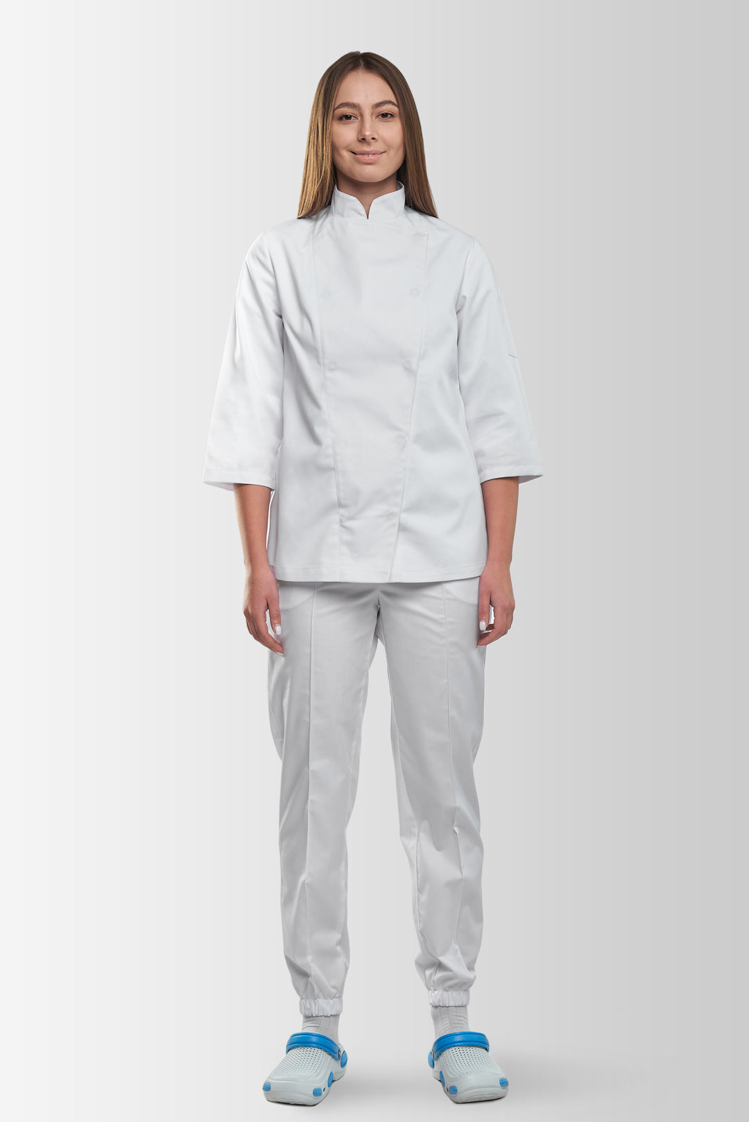 Rio 235-1 Women’s Chef Coat – White