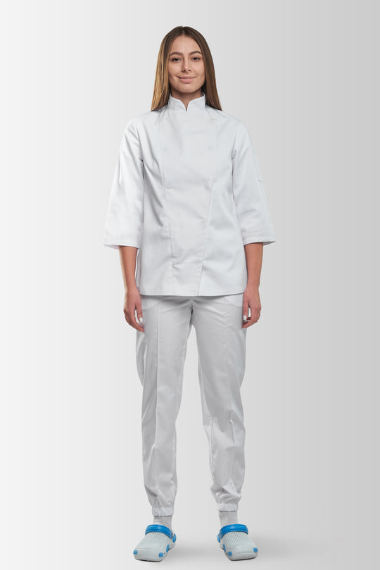 Rio 235-1 Women’s Chef Coat – White