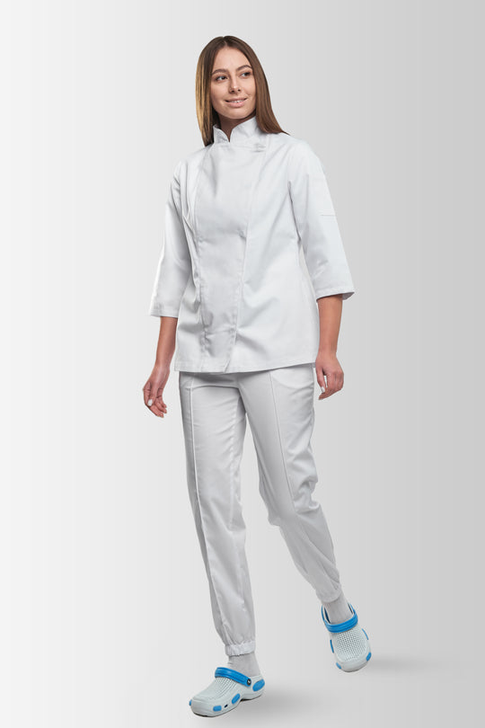 Rio 235-1 Women’s Chef Coat – White