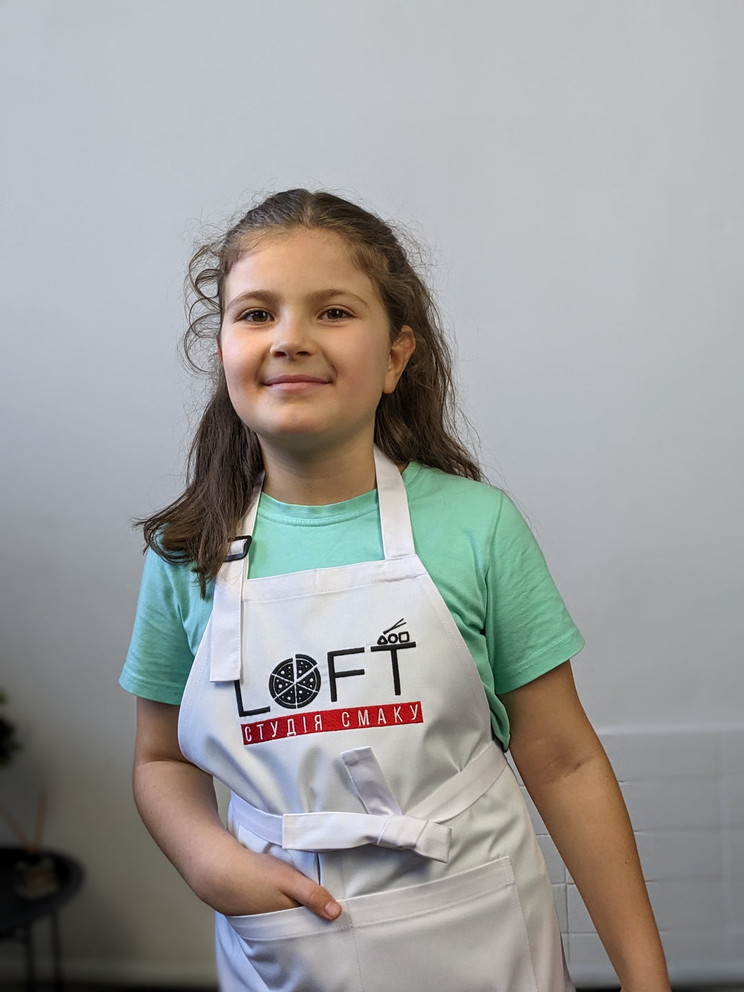 Children's apron Latte Junior 7-12 years with Logo/inscription