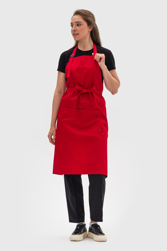 Latte Apron – Long Red
