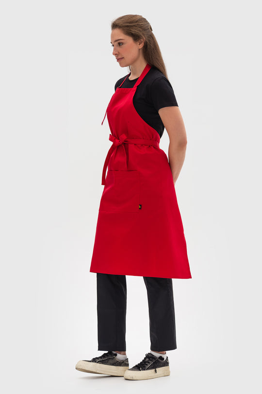 Latte Apron – Long Red