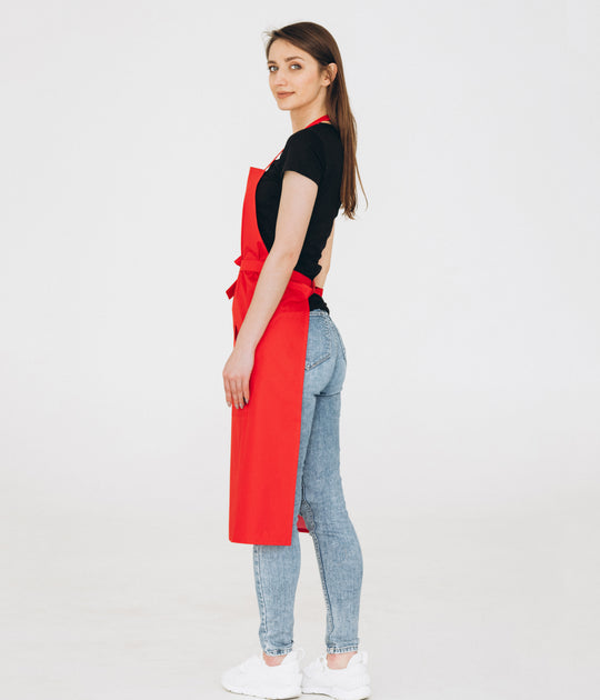 Solar Water-Repellent Apron – Long Red