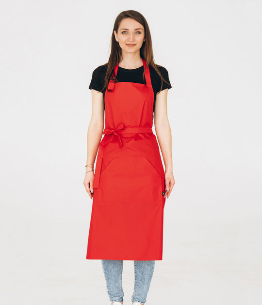 Solar Water-Repellent Apron – Long Red