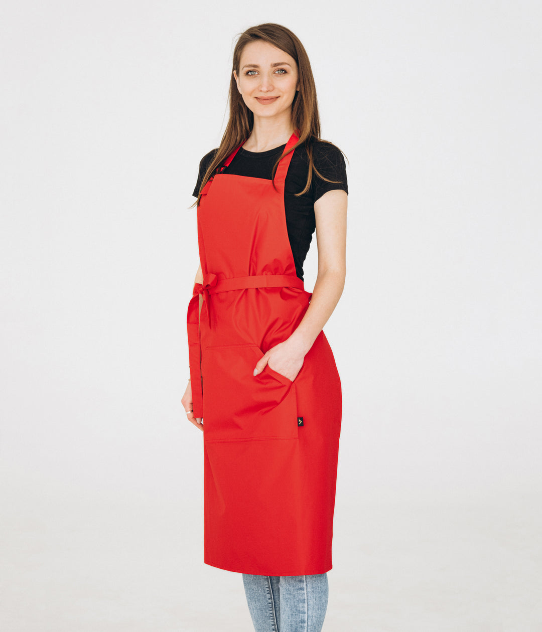 Solar Water-Repellent Apron – Long Red