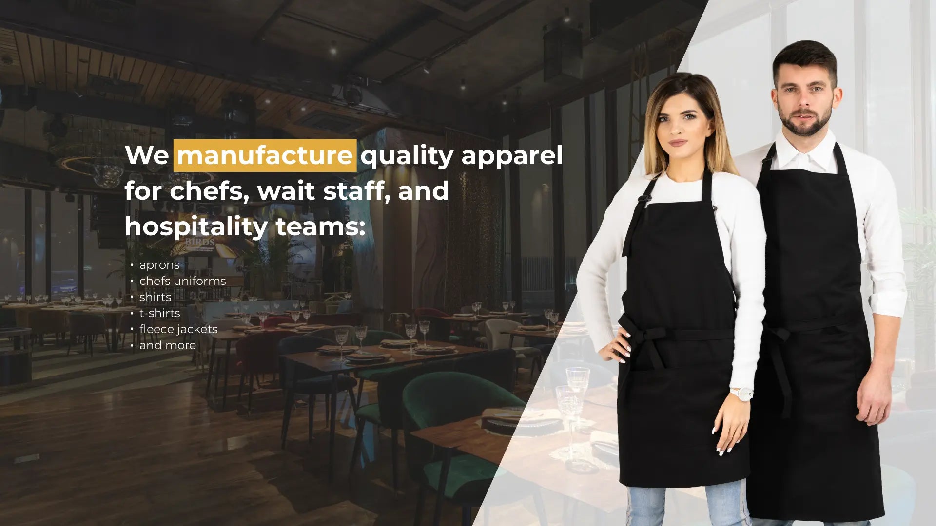 VSETEX professional uniforms for chefs and hospitality teams