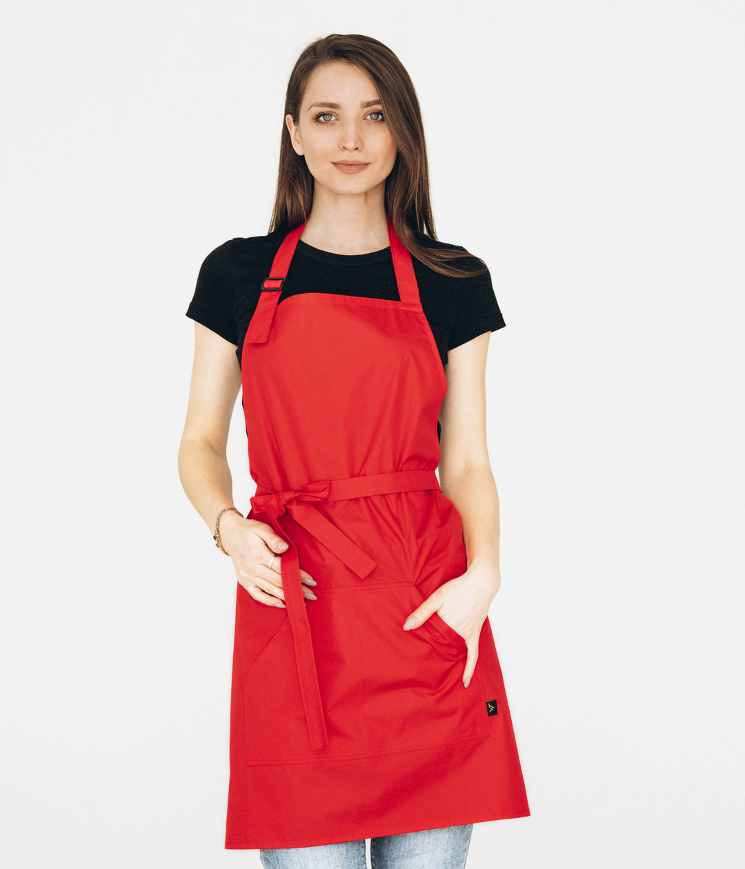 Solar Water-Repellent Apron – Short Red