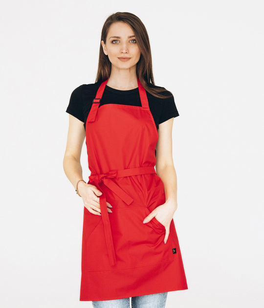 Solar Water-Repellent Apron – Short Red