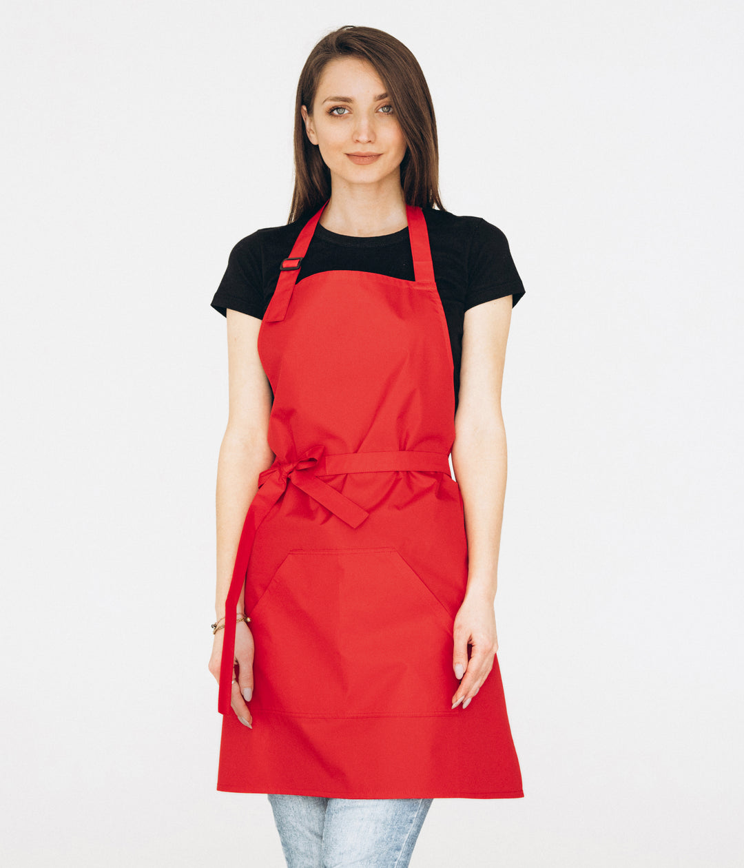 Solar Water-Repellent Apron – Short Red