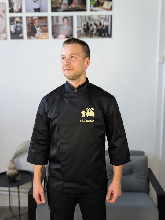 Embroidered Chef Coat Rio 235 – Black or White