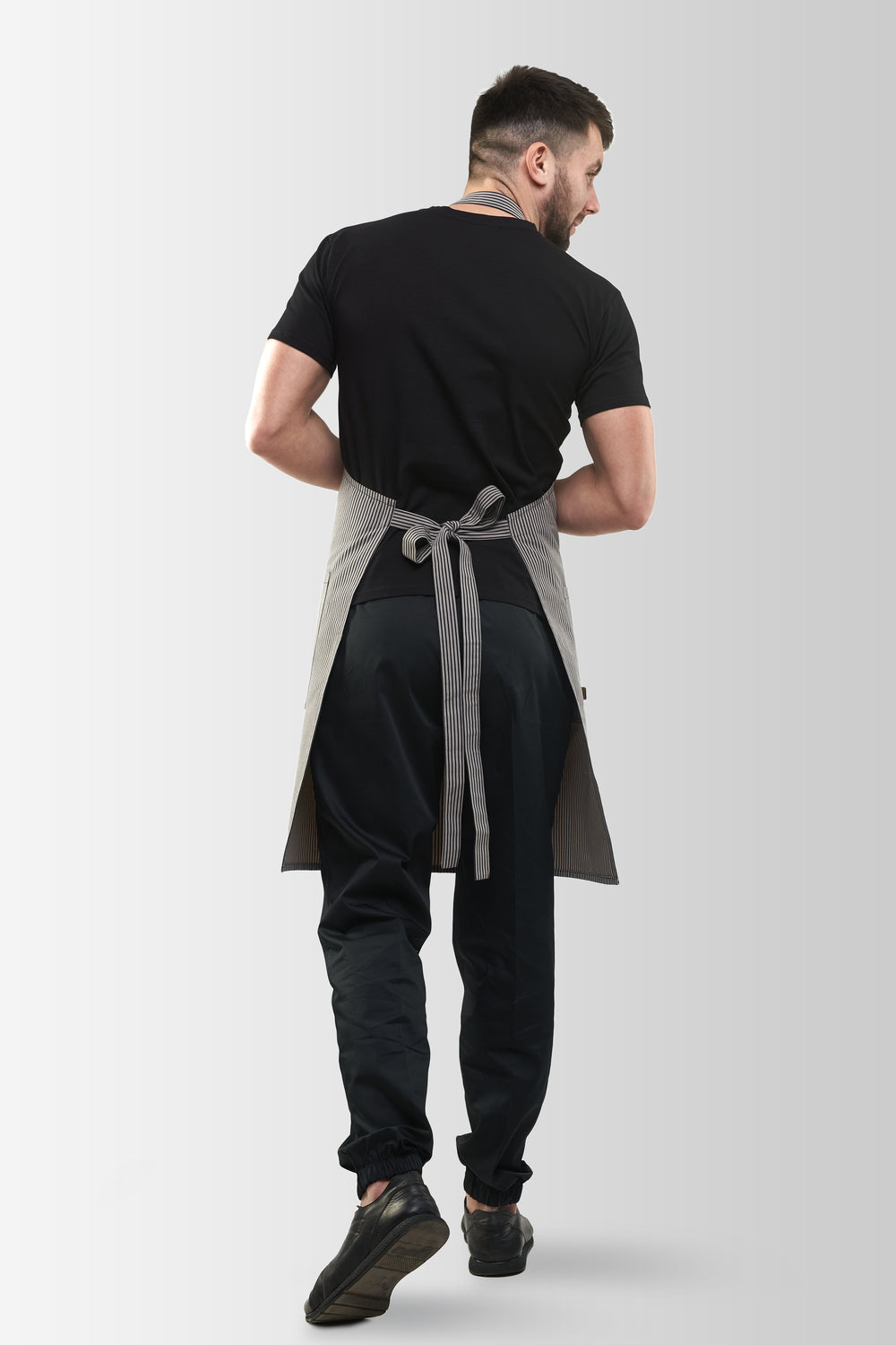 Fredo Apron – Striped Grey