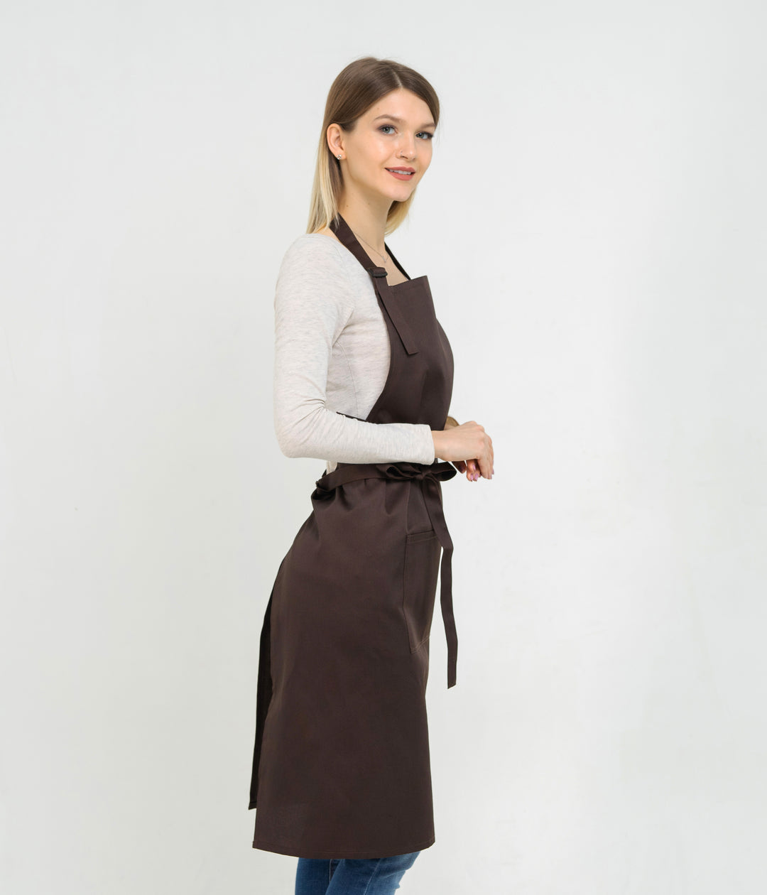 Latte Apron – Long Brown