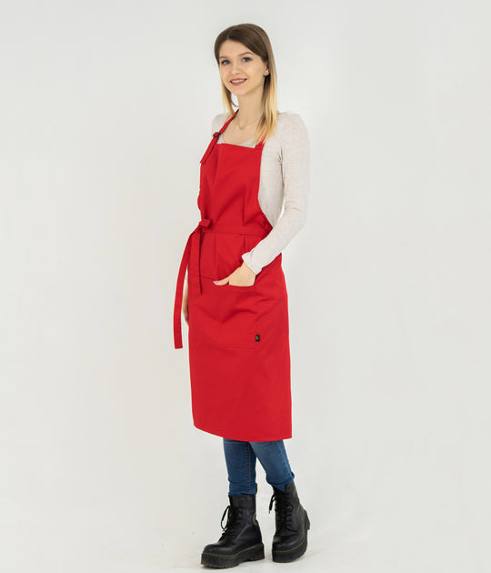 Latte Apron – Long Red