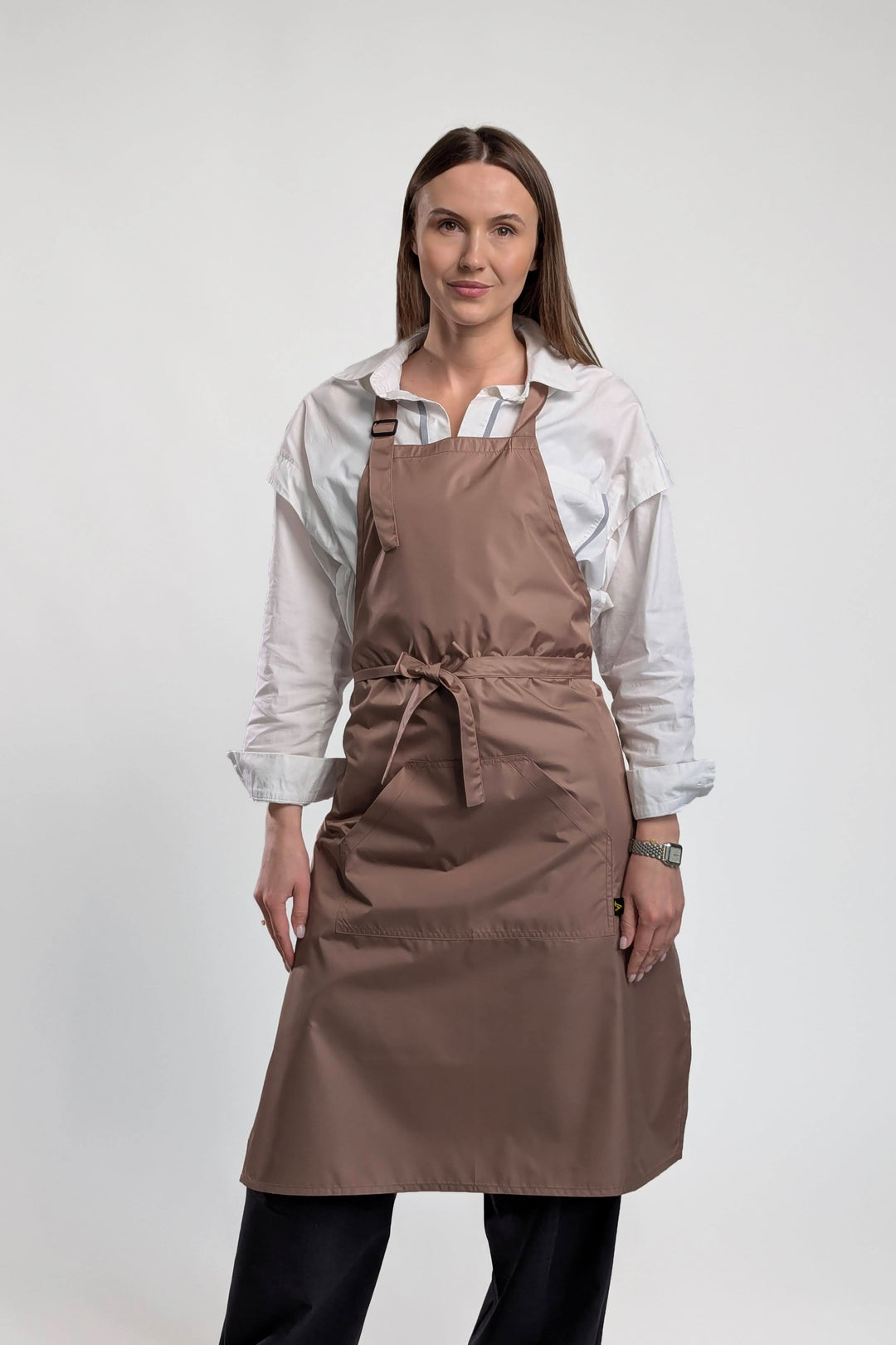 Solar Water-Repellent Apron – Long Beige