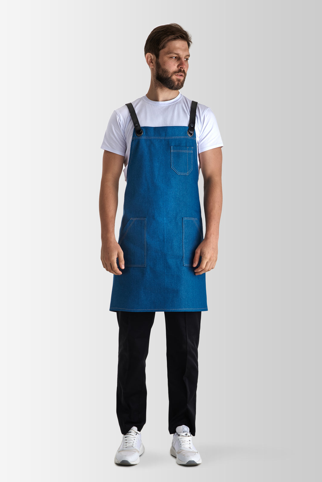 Muffin Denim Apron – Blue/Black